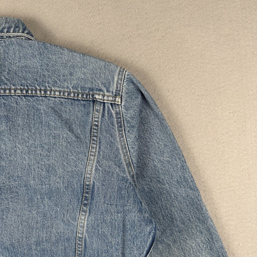 Vtg Guess Denim Trucker Jacket Men's Small Blue Denim Georges Marciano - Picture 13 of 16